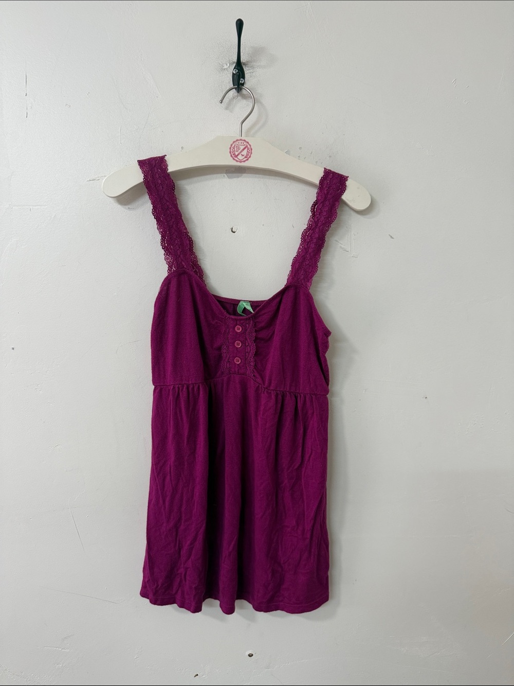 Honeydew Intimates Plum Lace-Trim Tank Top Y2K